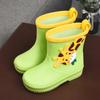 Ботинки Bota Girl Shoe Kid Rain Shoes Cute Cartoon Boy Girl Soft Non-Slips Rubber Boots Plush warm Kids Rain Shoes PVC Waterproof Water Boots