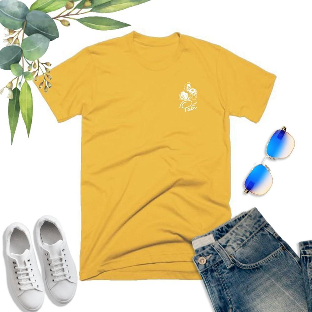 Pele T Shirt Pocket King Football Legend Goat Brazil Brasil Soccer Fans Gift Top