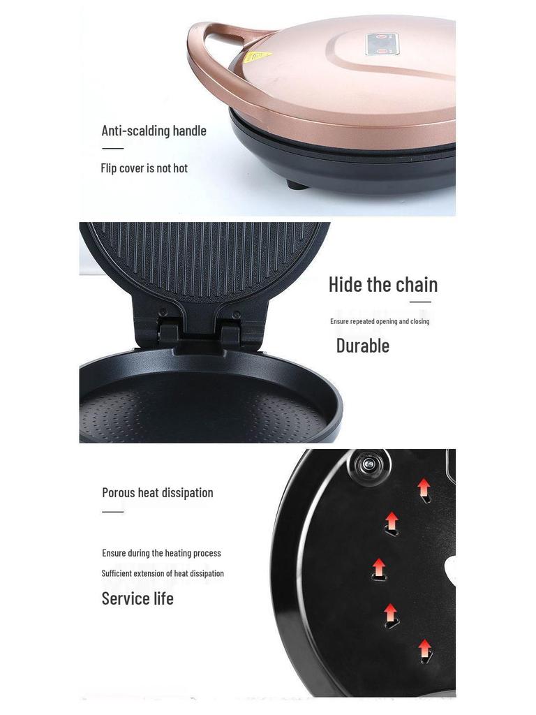 Домашняя электрическая сковорода-гриль: Углубленный блинный и креповый аппарат с двусторонним нагревом