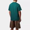 Carhartt WIP Удобная Модная Стильная Футболка с Коротким Рукавом Спереди с Принтом Мужские Топы Светло-Зеленый I034769-2PB-XX