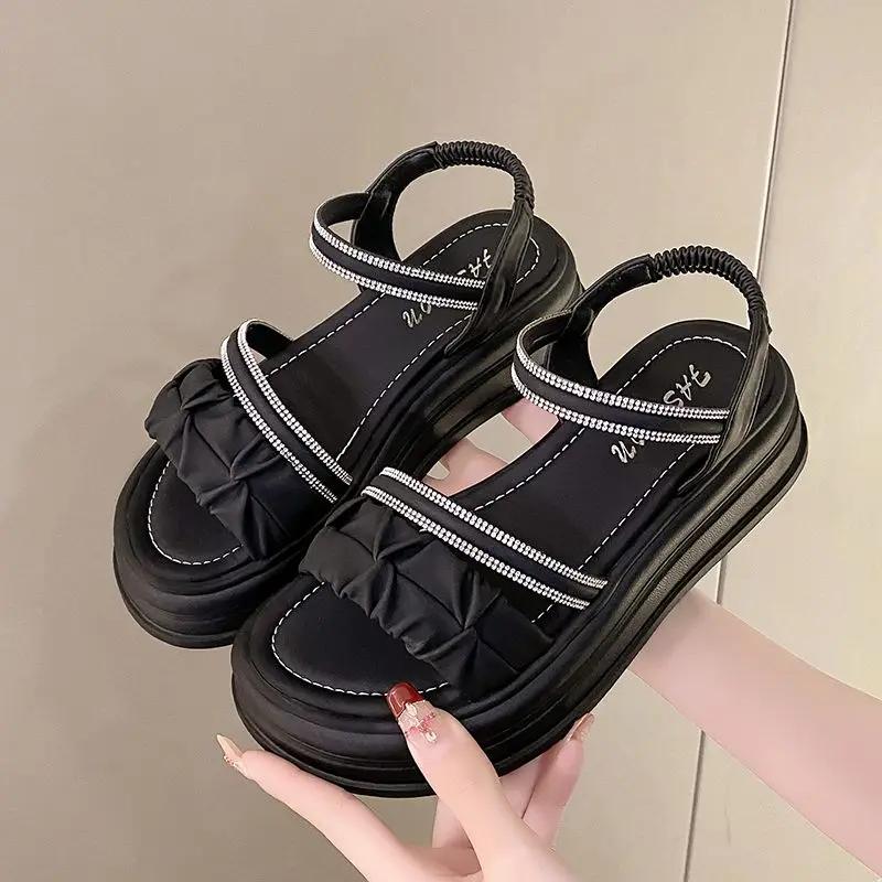 Outdoor Diamond 2025 Luxury Daily Ladies Shoes Cheap Liquidation High Quality Wholesale Vintage Summer Casual Women's Sandals