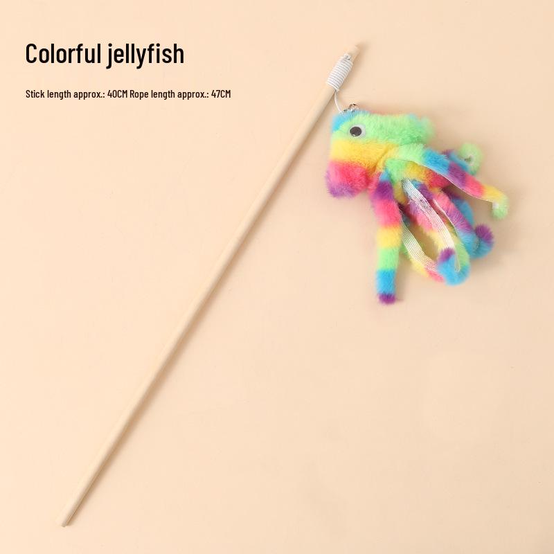 Льняная мышка-кошка дразнилка с колокольчиком - Игрушка для снятия скуки для кошек