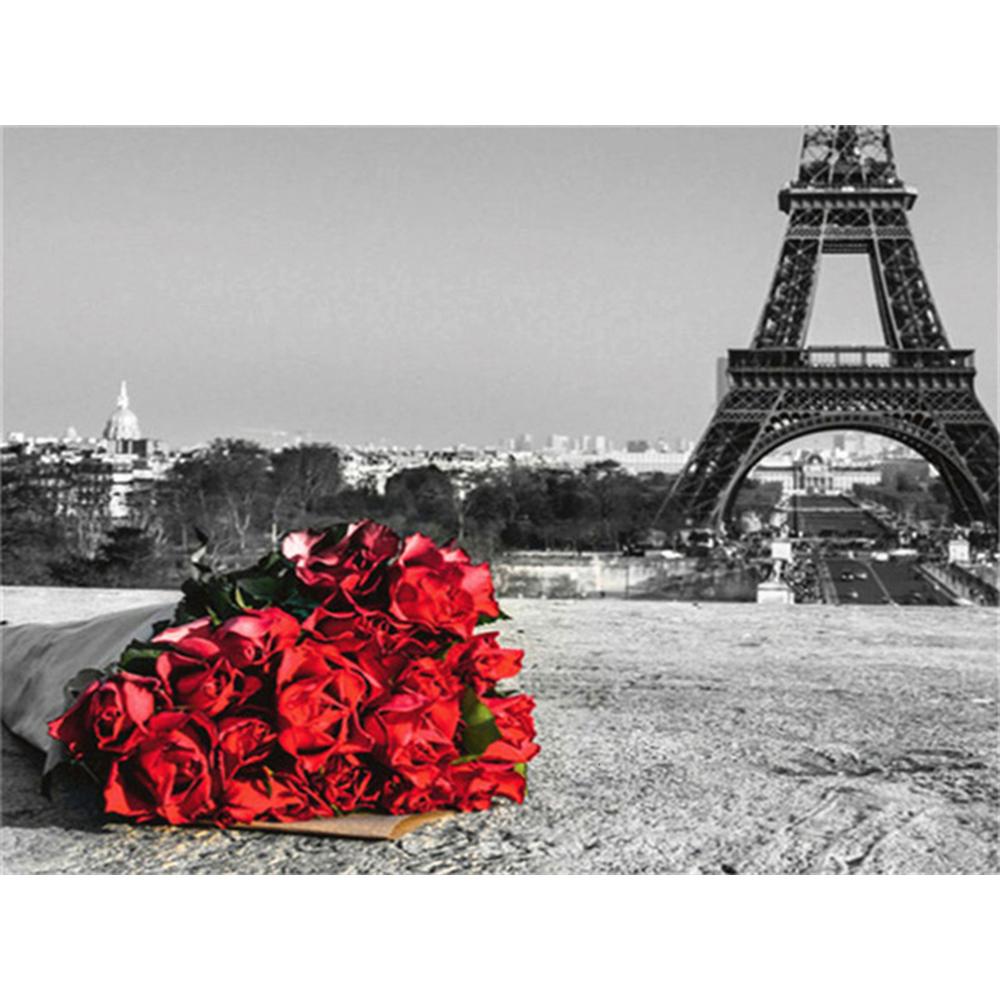 Полный квадратный/круглый алмазная живопись черный, красный пейзаж 5D Алмазная вышивка распродажа портрет цветок 5D DIY мозаичное украшение