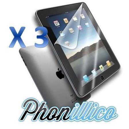 Films de protection - PHONILLICO - Lot de 3 - Compatible iPad 2/3/4 - Protection chocs et rayures - Synthétique