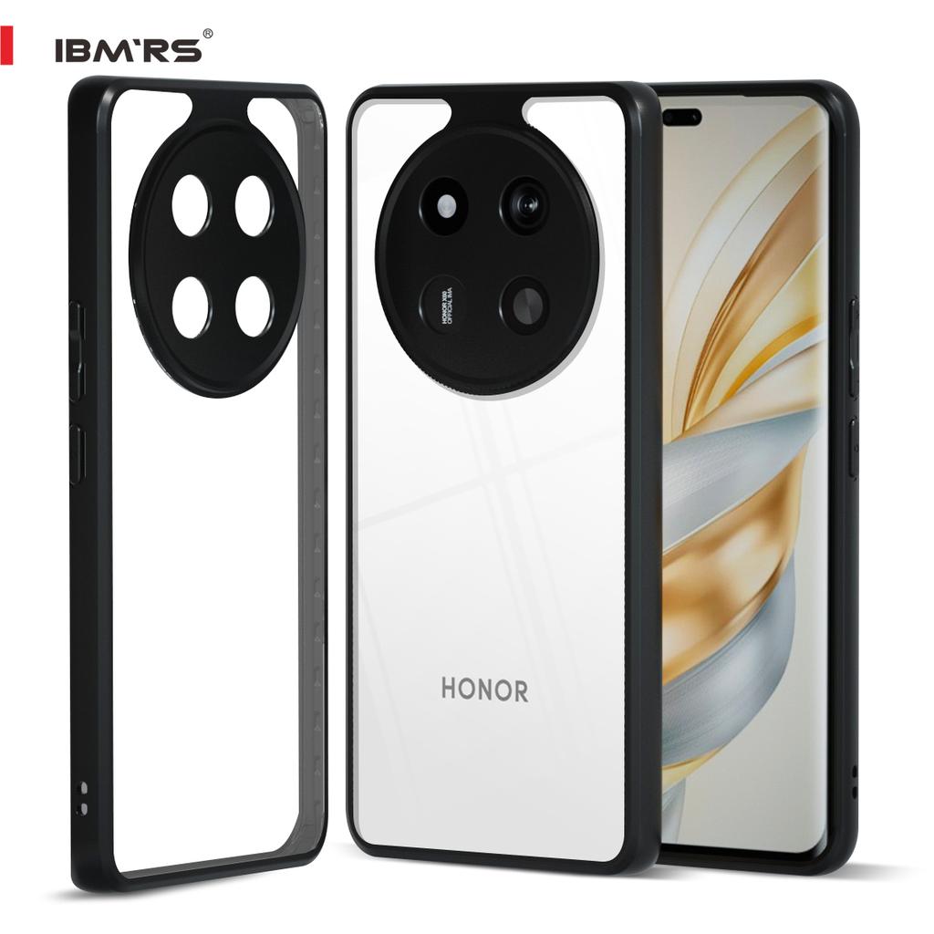 (В комплекте ремешок на запястье)IBMRS для чехла Honor X60 Pro, Не желтеющий противоударный чехол для телефона, Прозрачная задняя крышка с защитой от царапин камуфляж (чистый)