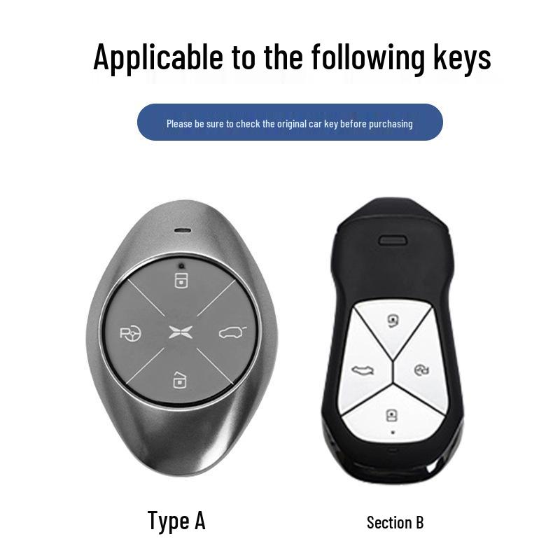 XPeng P7/P5/G3/G3i/G9 Key Case with Buckle & Rope - 2022 Model Car Key Shell Modification
