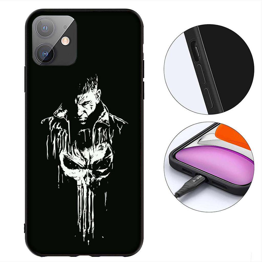 The Marvels Punisher skull Phone Case for Xiaomi Redmi Note 12 11 10 A3 Pro 10A 10C 12C Note12 5G Cover Casing