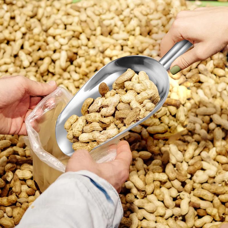 Stainless Steel Multi-functional Ice, Grain, Popcorn, Candy, and Coffee Bean Scoop