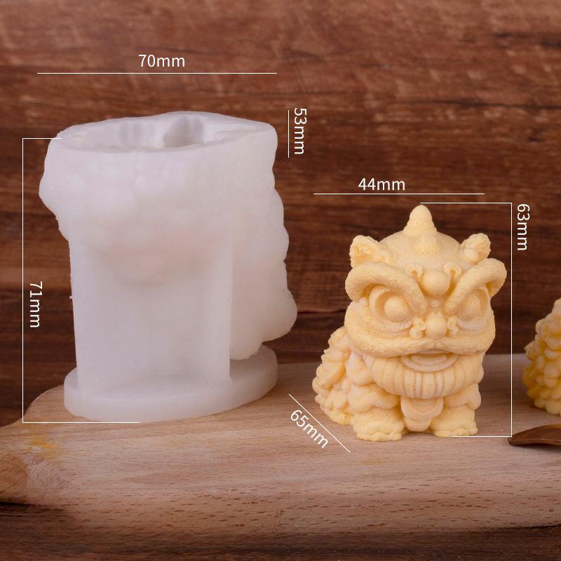 3D Силиконовая форма Милый лев Форма для льда Пищевой класс Многоразовая форма Бытовая Форма для кофейного льда Кухонная форма для конфет Шоколад Пудинг Мусс Торт