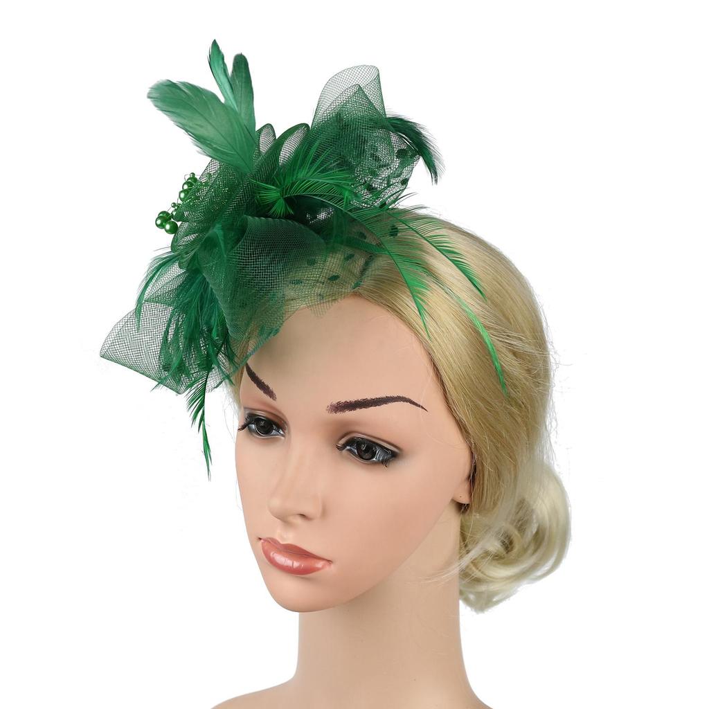 Flower Hair Fascinators Fascinator Hat Tea Party Headband Feathers Hair Clip Alice Headband Clip