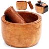 Wooden spice mortar