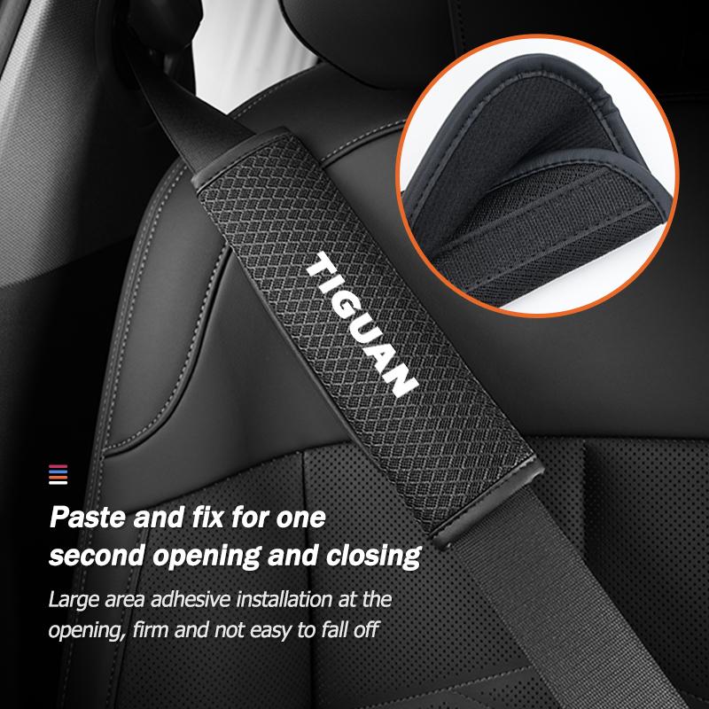 BAD1 28cm Car Seat Belt Shoulder Net Breathable Guard For Volkswagen VW Tiguan Scirocco Sagitar Magotan 4 5 6 7 MK4 MK5