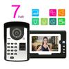 7-дюймовый ЖК-дисплей Пароль Отпечатки пальцев Видеодомофон Визуальный Дверной Звонок