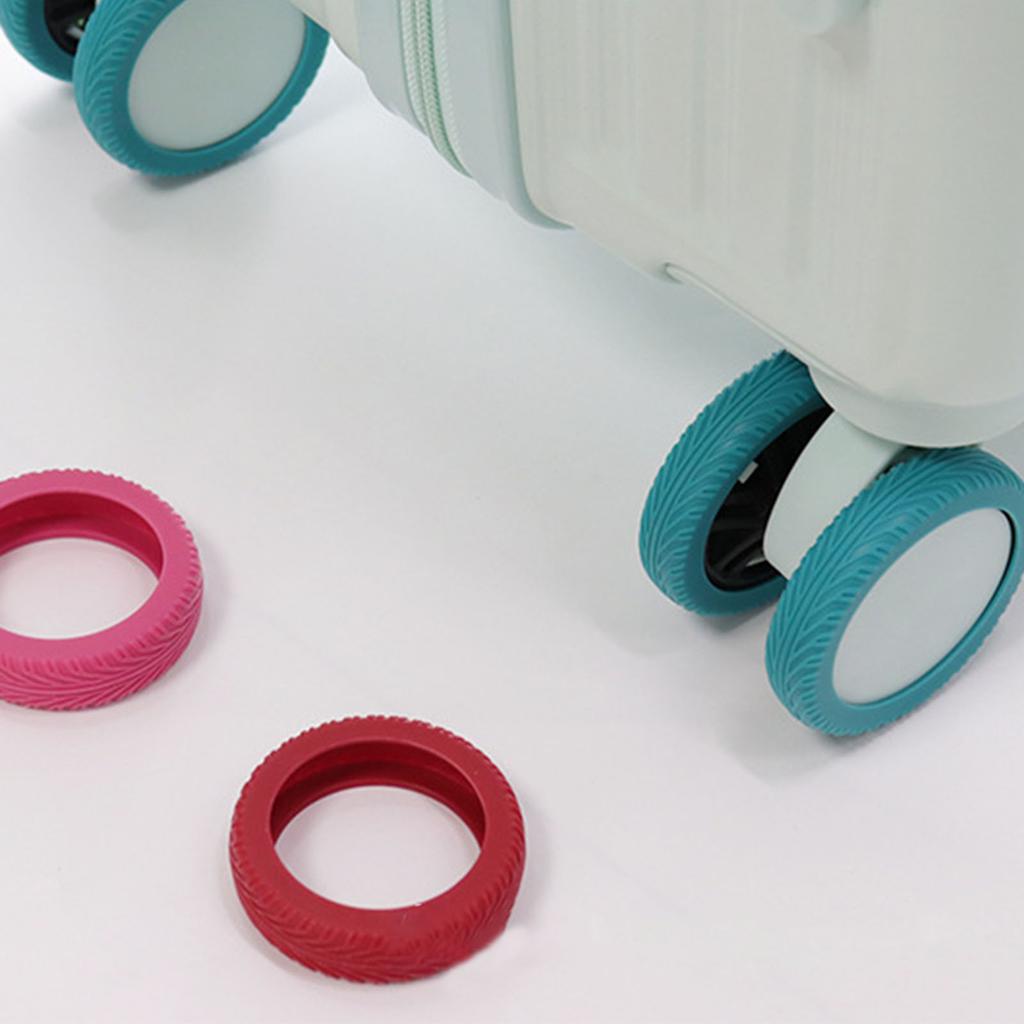 8 шт. Бесшумные накладки на колеса чемодана, силиконовые бесшумные втулки для колес, аксессуары для дорожного багажа