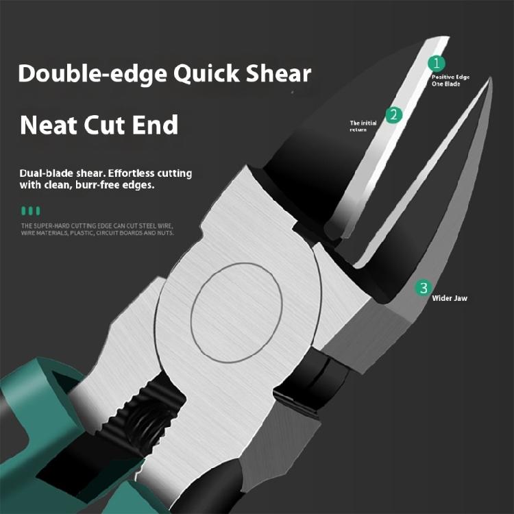 Удобная рукоятка Электрик Ножницы для резки проволоки Инструмент для резки кабеля Диагональные плоскогубцы Точные края Эргономичная рукоятка, устойчивая к усталости
