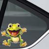 JT124#15x14см Очаровательная виниловая наклейка на автомобиль с изображением лягушки - яркая и водонепроницаемая наклейка для автомобилей и мотоциклов - прочная, привлекающая внимание конструкция