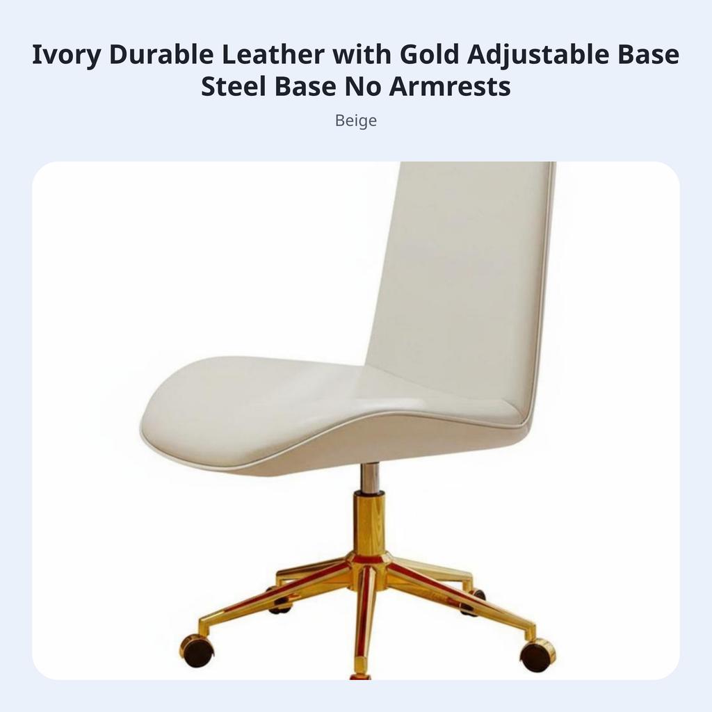 Upholstered Shellrear Caster Chair Gold-Tone Base rotating Seat Nordic design Adjustable Height for Students, Teens, Bedroom