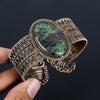 Ruby Zoisite Gemstone Pure Copper Wire Wrapped Handmade Cuff/ Bangle Jewelry For Gift