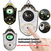 Анимированный Хэллоуинский Зловещий Глаз-Звонок в Дверь со Жуткой Звуковыми Эффектами, Светодиодный Подвесной Звонок, Реквизит для Хэллоуина 'Сладкое или Гадость'