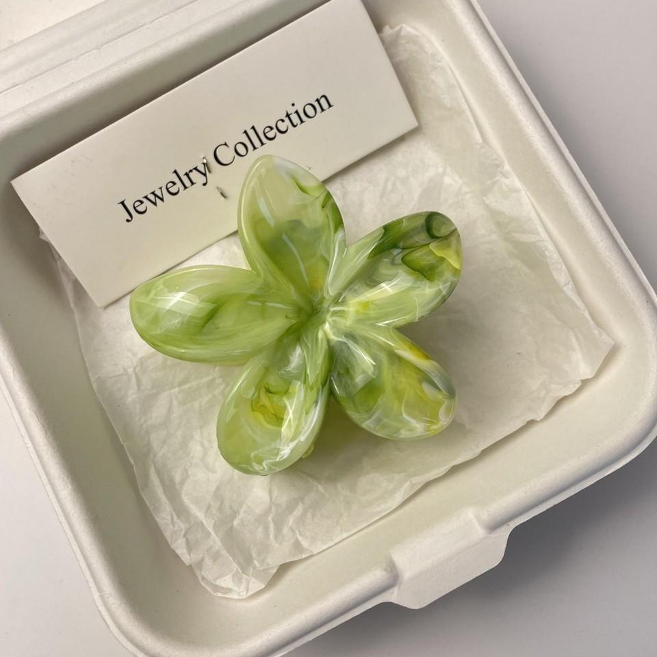 Заколки для волос в виде цветка-краба, модные повседневные летние заколки-коготь для волос в виде цветка, заколки-акула