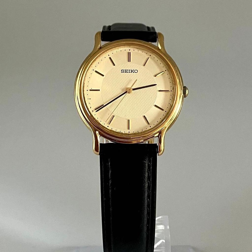 Seiko 7N01-0BR0 Кварцевые наручные часы Золотистый тон Проверены Япония Б/у В продаже