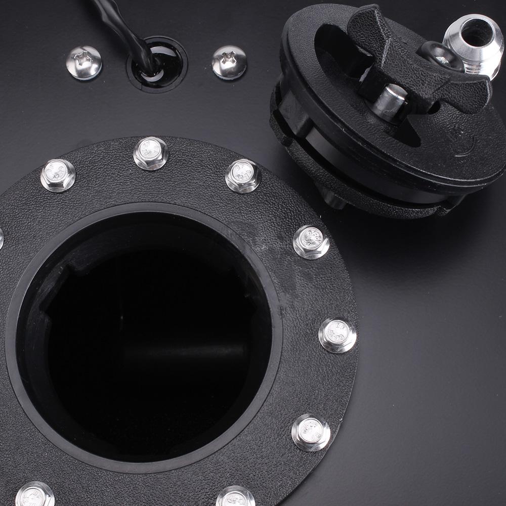 RASTP-High Quality Aluminum Universal 20L Oil Tank Mirror Polish Fuel Cell with Cap/Foam Inside with Sensor Fuel Tanks RS-OCC040