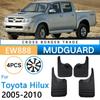 4 шт. автомобильные брызговики для Toyota Hilux 2005 2006 2007 2008 2009 2010 авто передние и задние колеса брызговики брызговики Fender