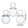 12pcs/set Transparent Plastic Wedding Candy Box Cute Pacifier Shape Storage Box Baby Shower Birthday Party Gift Packaging Box