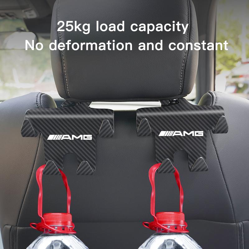 1pc Car Interior Seat Back Hooks Double Hook Storage Accessories For Mercedes Benz AMG A B C E G CLA W211 W203 W204 W210 W124 BA3