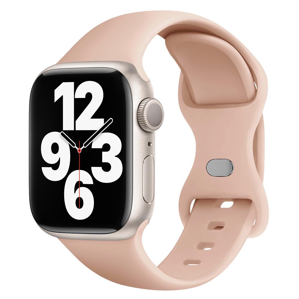Силиконовый ремешок для Apple Watch 44 мм 45 мм 41 мм 40 мм 49 мм 42 мм 38 мм 46 мм, спортивный браслет для iWatch Series Ultra 2 SE 10 9 8 7 6 5