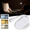 Clip Book Light with Flexible Hose Stepless Dimmable Rechargeable Eye-caring Pocket-sized LED Reading Lamp for Student