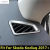Рамка-крышка вентиляционного отверстия кондиционера на приборную панель автомобиля для Skoda Kodiaq 2017 - Аксессуары из нержавеющей стали для салона