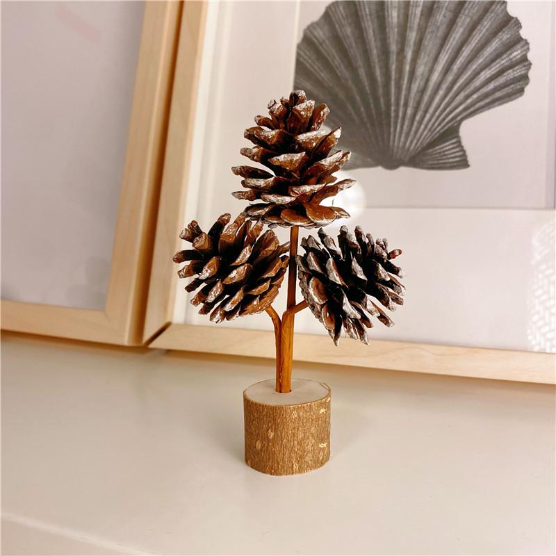 Forest style pine cone desktop decoration Wabi Sabi style pure handmade DIY