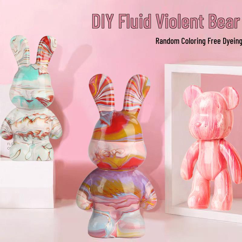 Сделай сам Виниловая кукла Жестокий медведь Брелок Набор пигментов