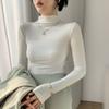 Semi-turtleneck Bottoming Shirt Women's Long-sleeved T-shirt Autumn and Winter New Slim-fit Inner Thermal Top