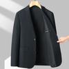 Мужской повседневный костюм весна-осень легкий роскошный деловой трикотажный шерстяной однобортный пиджак для людей среднего возраста и молодежи