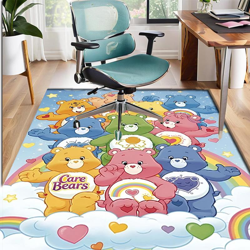 Care Bears Pattern Rug, Indoor/Outdoor Mat, for Picnic, Gameroom, Bedroom, Office, Living Room, Home Decor Carpet, Birthday Gift