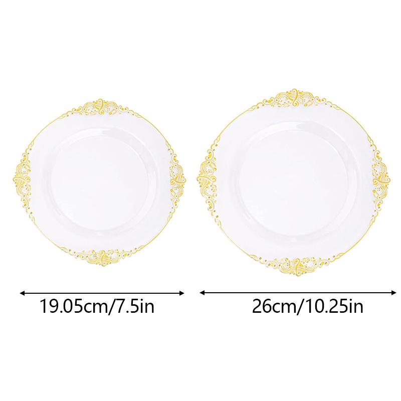 5 шт. золотые кружевные тарелки одноразовые свадебные дисковые с золотым ободком круглые обеденные тарелки тисненые позолоченные кружевные художественные узоры для дня рождения