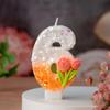 Креативная DIY цветочная свеча с цифрами 0-9 для тортов и десертов