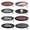 AKD1 7/9 Inch  Car Front Grille Badge Trunk Cover Sticker Decal For Ford Logo Fiesta ST Fusion Explorer Escape Shelby Edge Kuga MK6