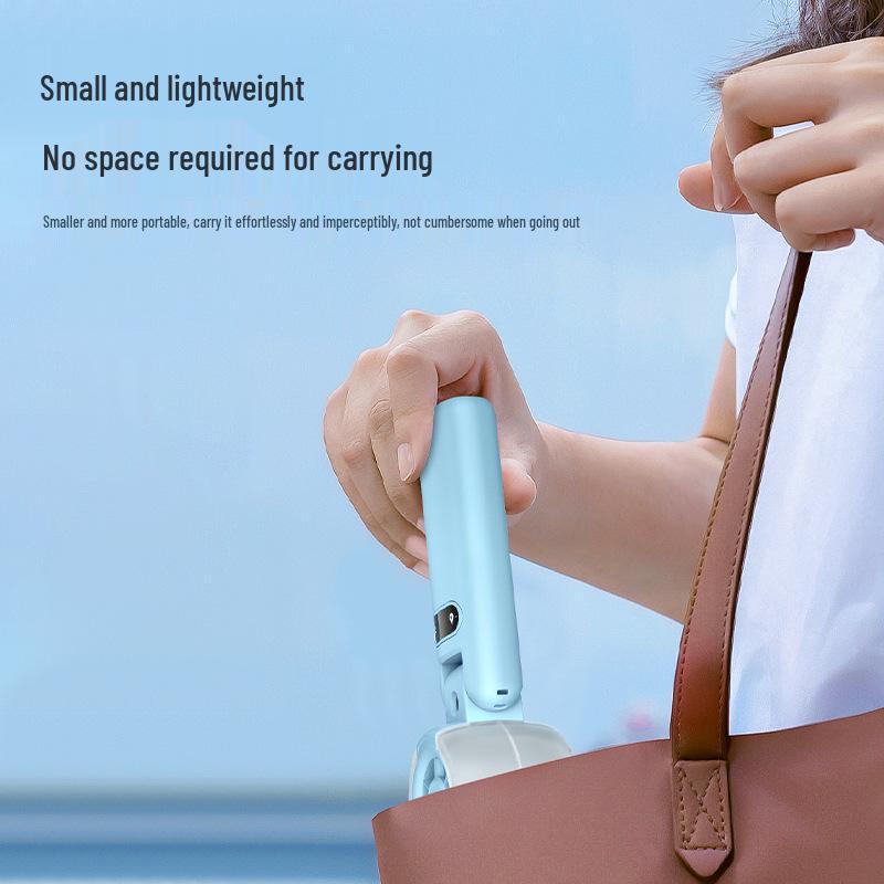 Portable Folding Turbo Fan with High-Speed Cooling & Neck Strap