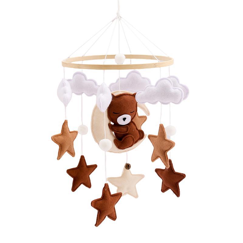 Войлочная animal mobile для кроватки, подвесное украшение, игрушка на кроватку и коляску, погремушка для кроватки, развивающая координацию глаз-рука