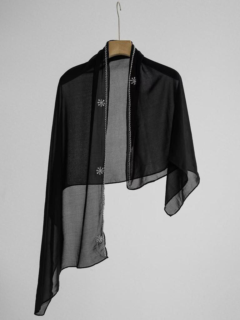 Мусульманское женское черное вечернее платье с длинным рукавом - От кутюр, вдохновленное Дубаем, дизайн с горячей фиксацией