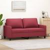 Vidaxl 2-Osobowa Sofa, Winna Czerwień, 140 Cm, Sztuczna Skóra