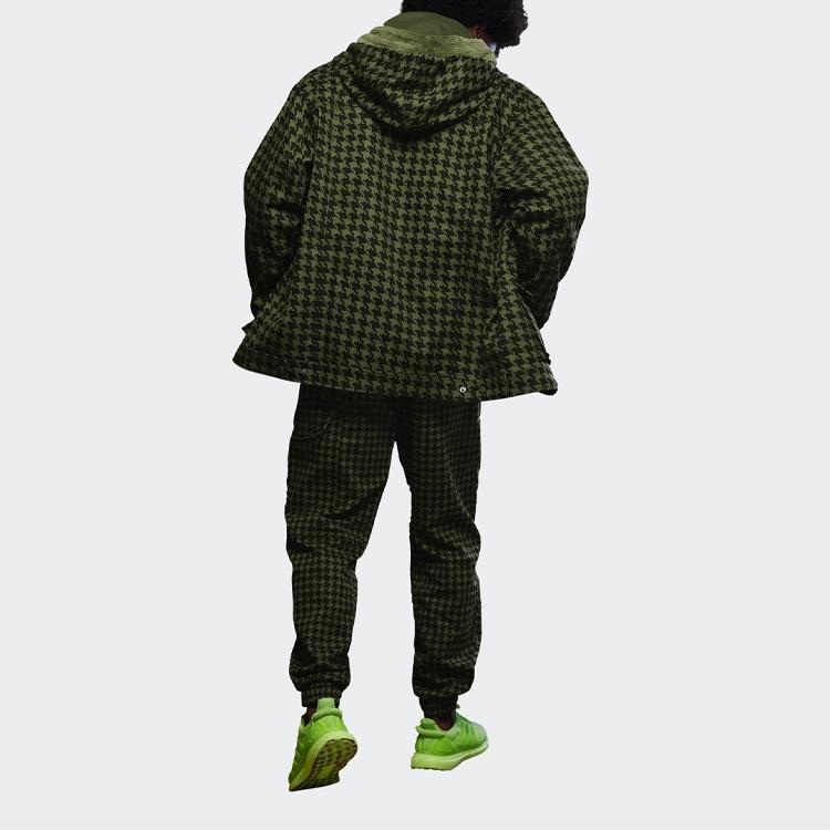 adidas originals Plaid Pattern Loose Sports Pants/Trousers/Joggers Green Men's HC6002