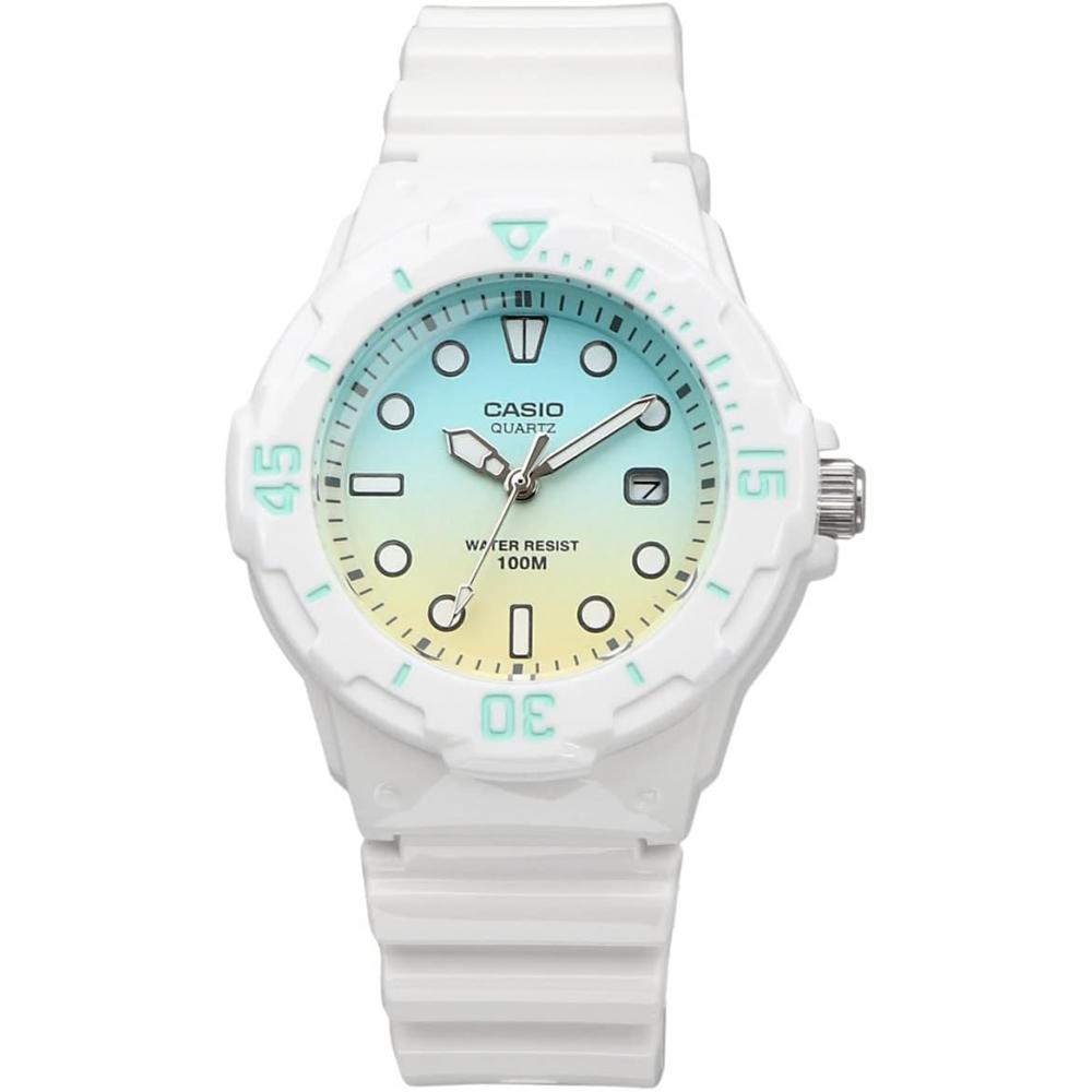 Casio Ladies Analog Watch Gloss White Pastel Blue Gradient Lrw 200h 2e2v