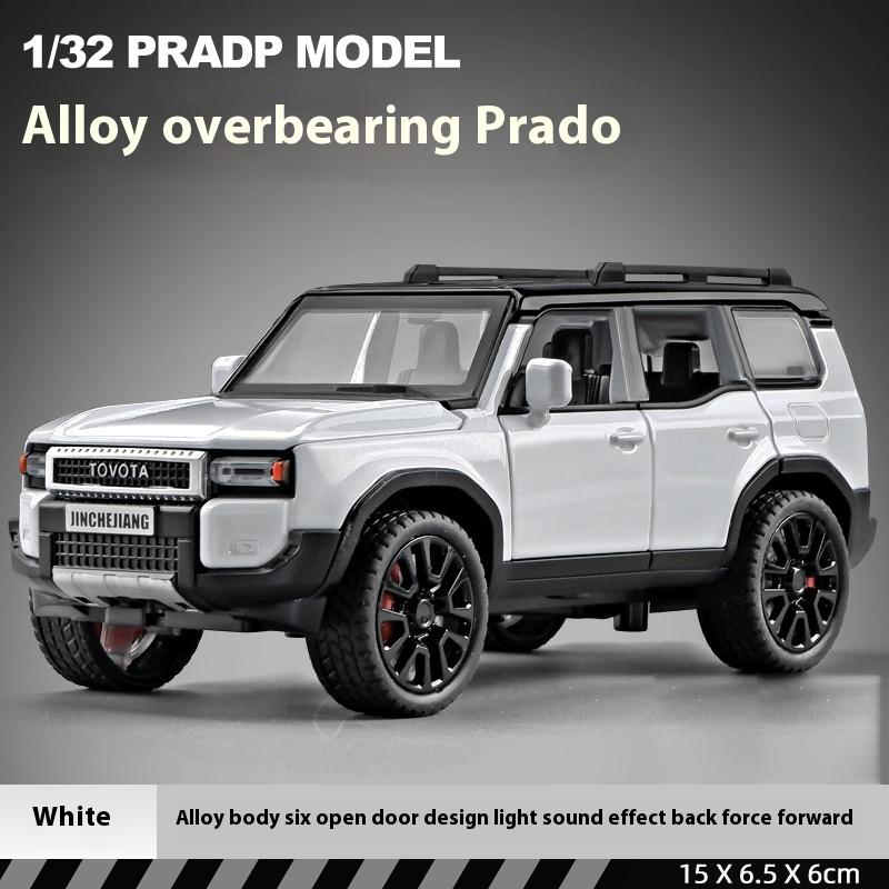 FAJC5 1:32 TOYOTA PRADO Land Cruiser Off Road Vehicle Metal Alloy Diecast Model Car Outdoor Display Collectibles Decorative Gift Boy