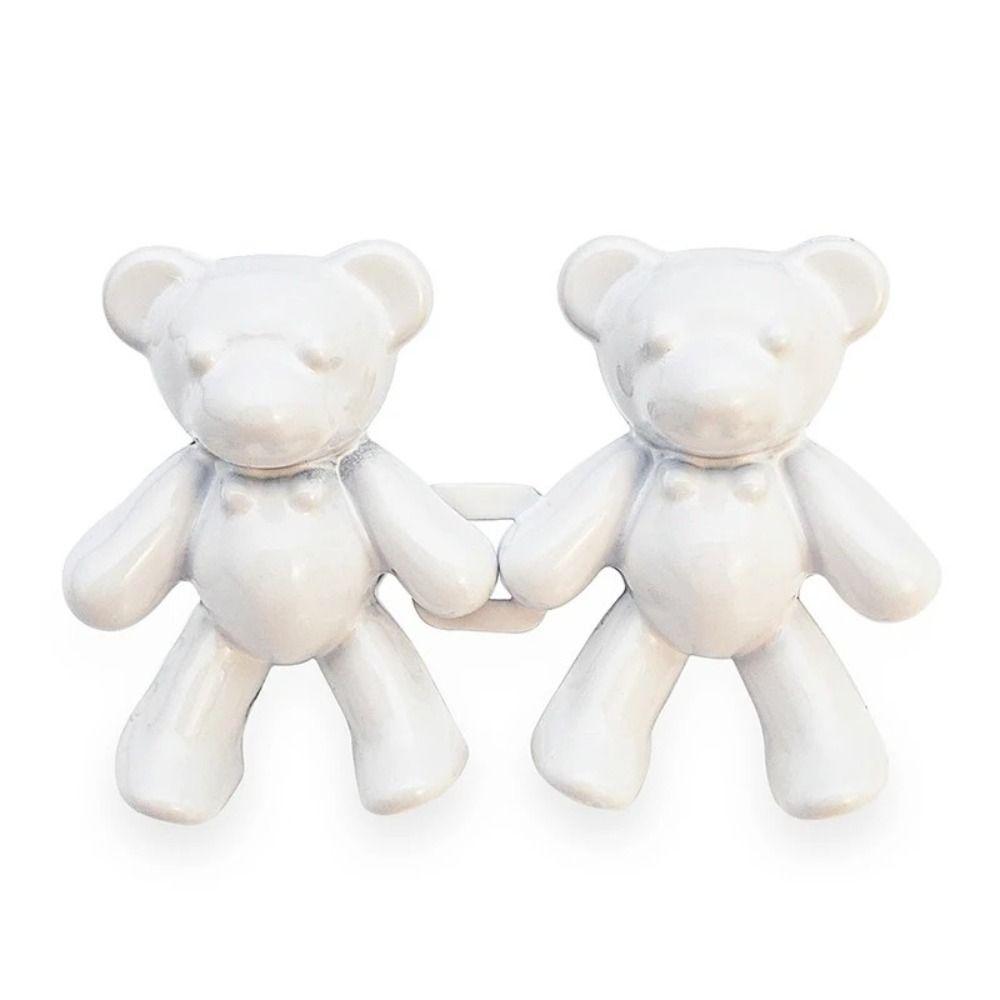 Сплав без гвоздей Кнопка Съемная пряжка для талии с медведем Модная регулируемая кнопка