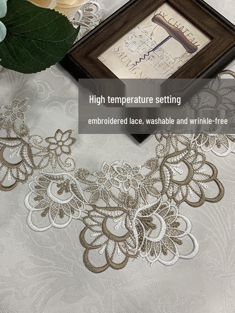 Набор кружевных скатертей в европейском стиле - Современное минималистичное покрытие для кофейного столика, ТВ-тумбы, обеденного стола