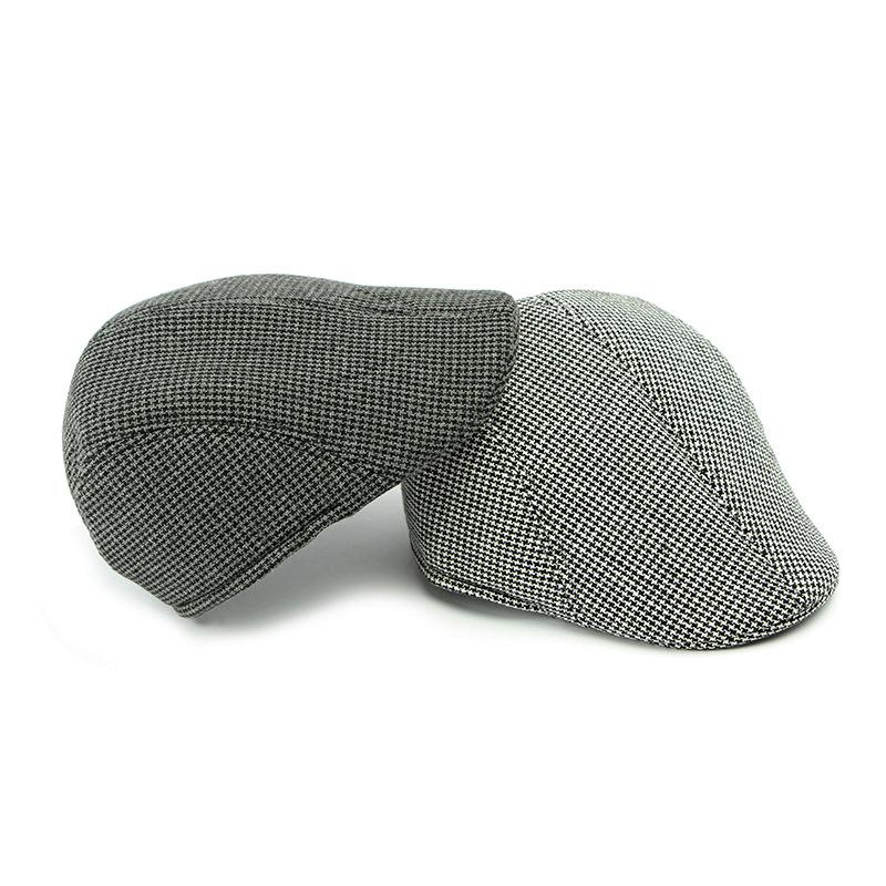 Осенне-зимняя мужская шляпа для людей среднего и пожилого возраста, ретро-шляпа в британском стиле, маленькая хлопковая шляпа с узором «гусиная лапка»